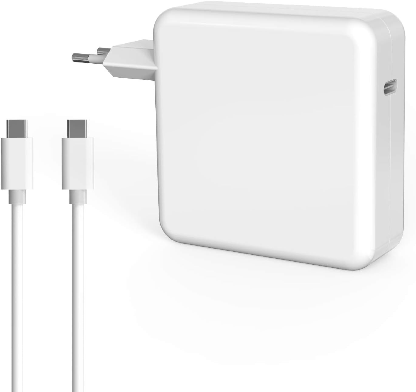 MacBook Pro Ladegerät, 87W USB C Laptop Netzteil Für MacBook Pro 13/14/ 15/16 Zoll, MacBook Air 2020/2019/ 2018, Kompatibel Mit IPad Pro 12.9/11 Zoll Mit 2M USB C Auf C Ladekabel Typ C Adapter