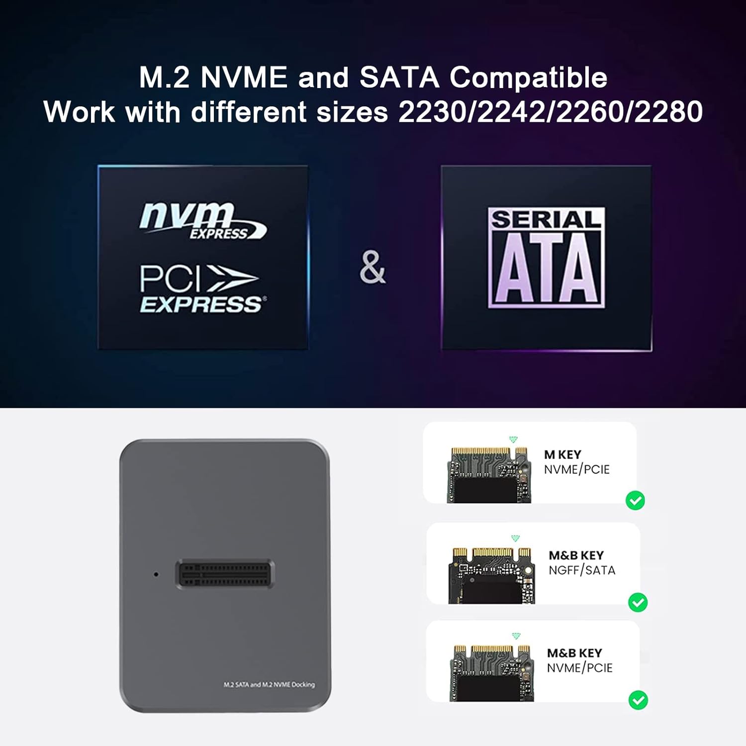 Milipow M.2 NVME SATA SSD Enclosure