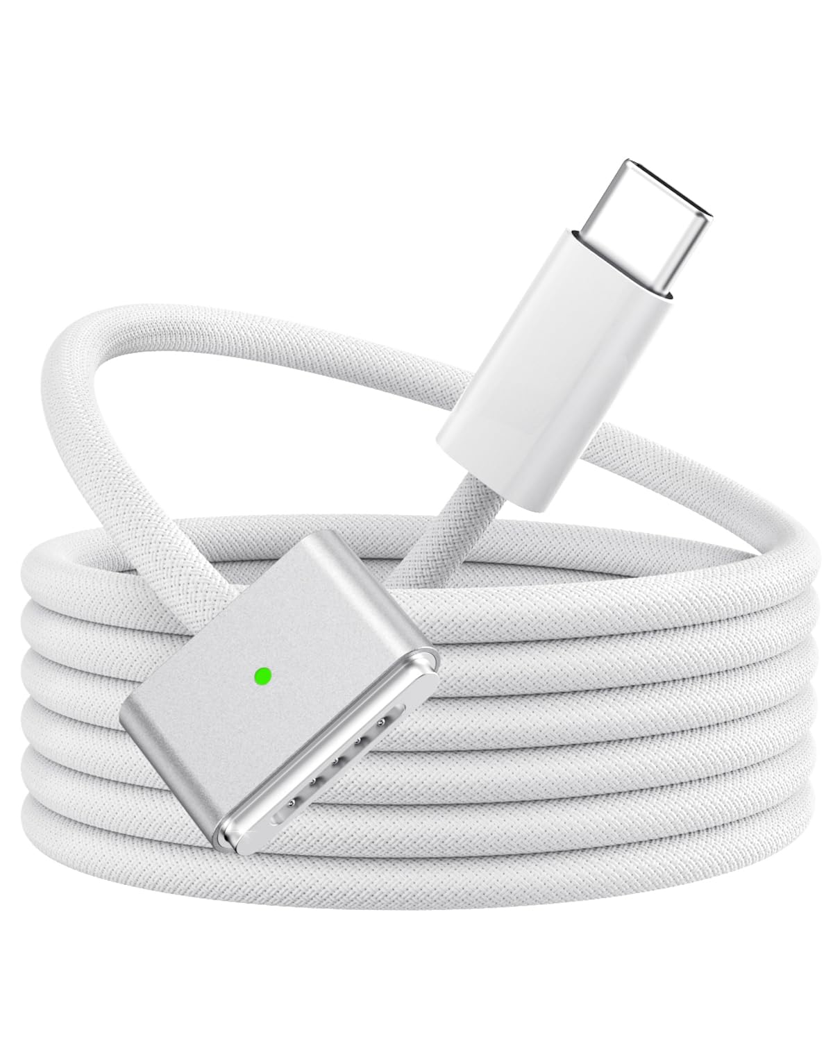 140W USB-C to Magnetic 3 Cable for MacBook Charger, 6.6Ft Nylon Braided for MacBook Pro (14/16-inch, 2023), MacBook Pro (14/16-inch, 2021), MacBook Air (13/15-inch, 2024/2022), MacBook Air (2023)