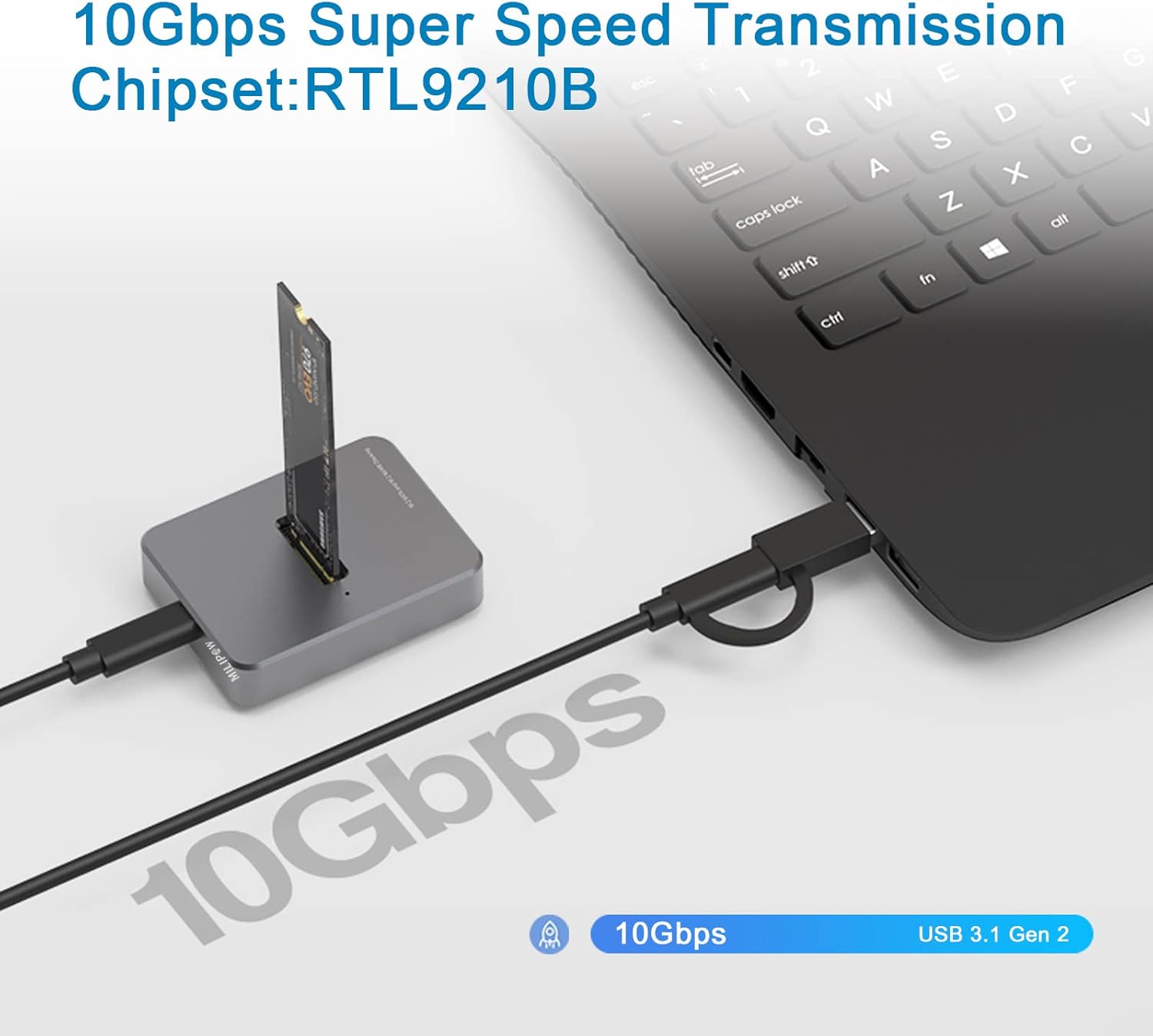 Milipow M.2 NVME SATA SSD Enclosure