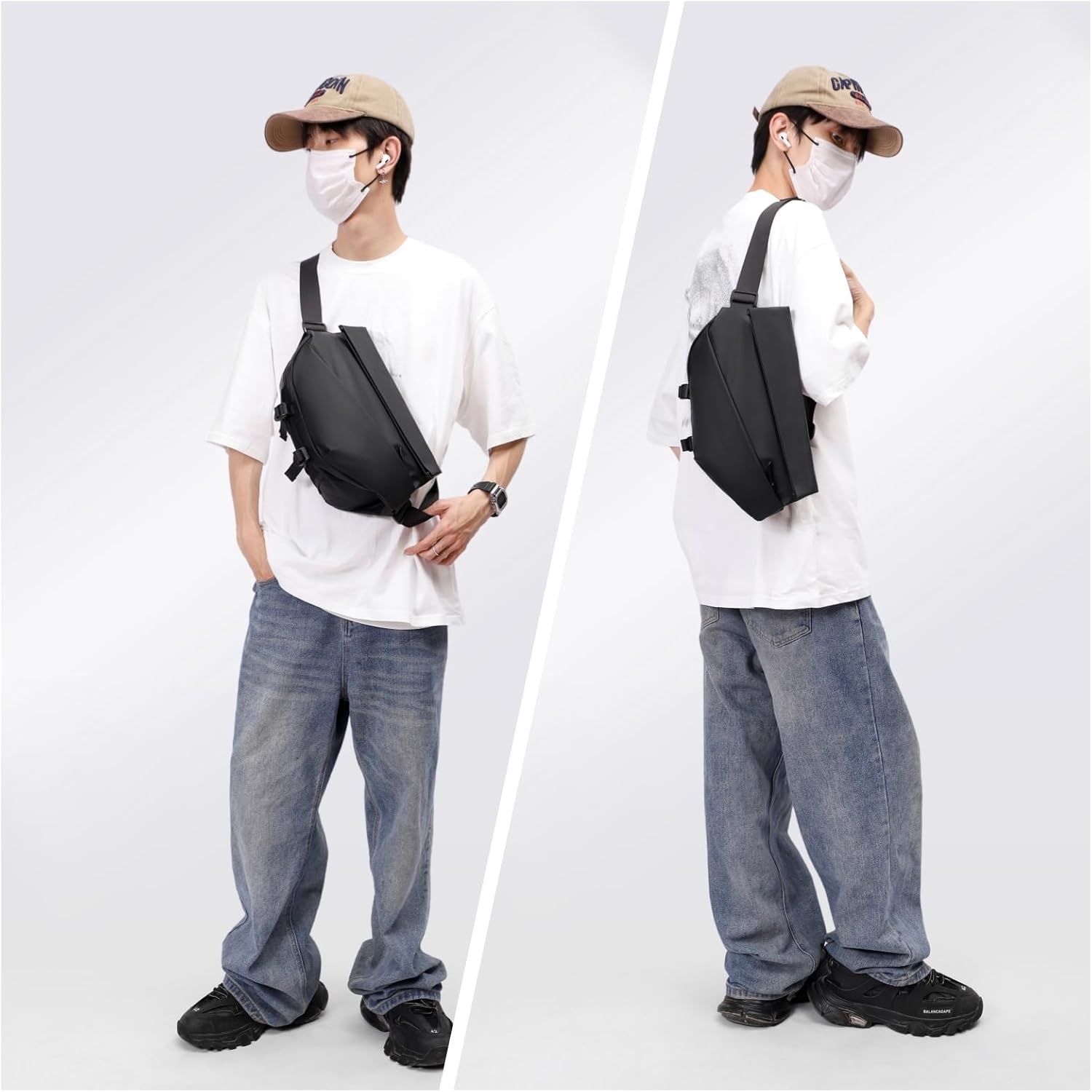 men's cross shoulder travel bag Zoravson Waterproof Sling Bag for Men, Travel Casual Chest Bag Daypack – Milipow Official Store
