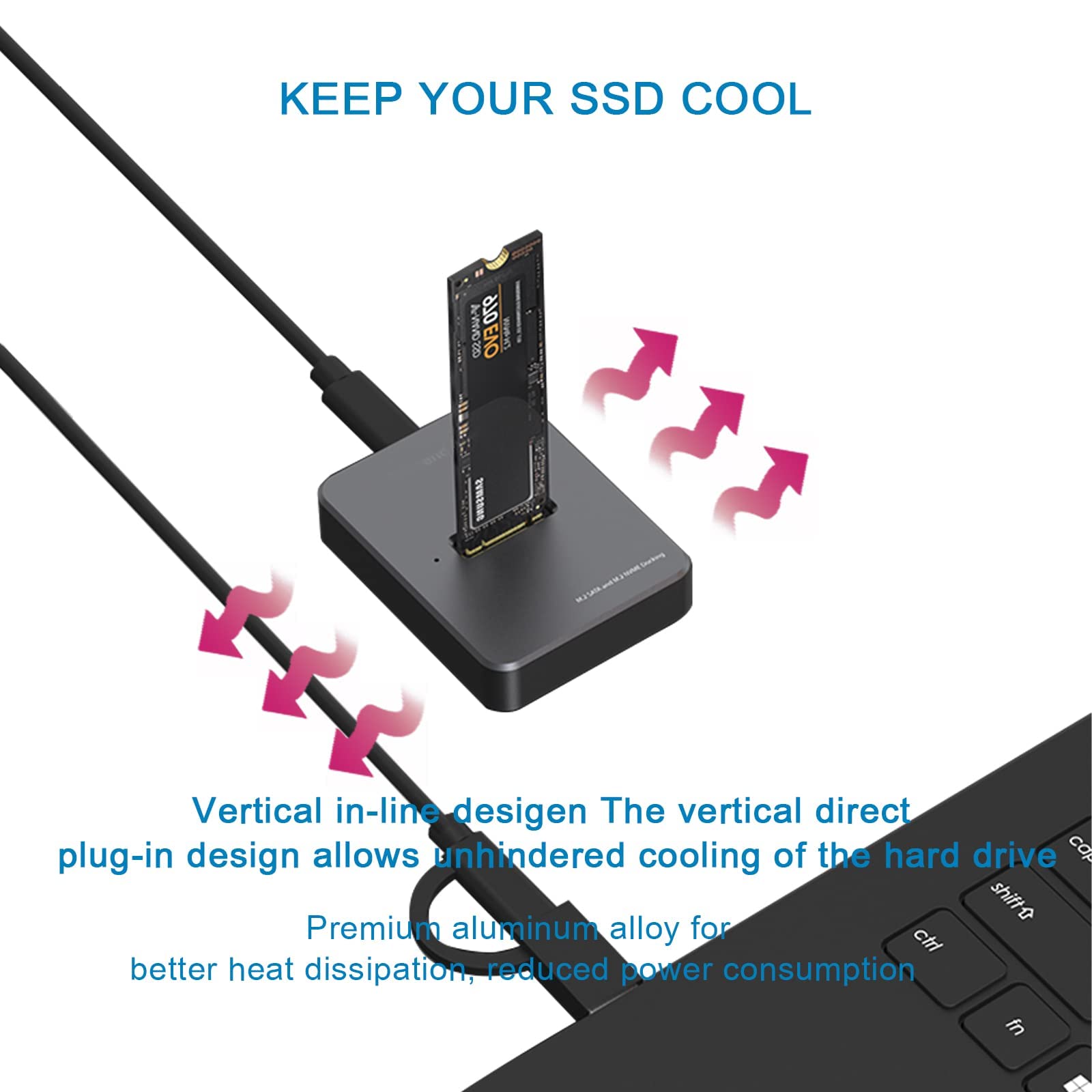 USB C M.2 NVME SATA SSD Enclosure